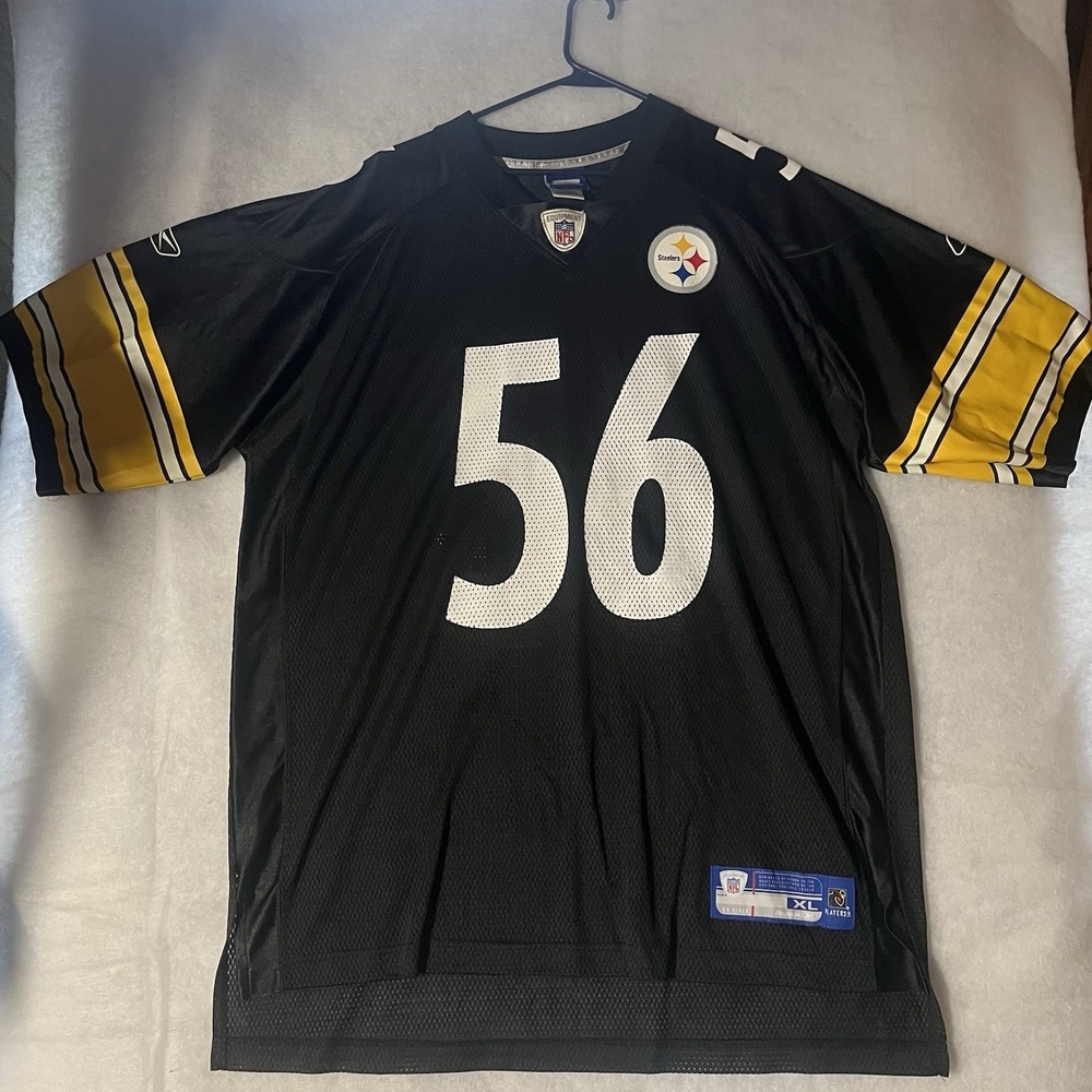 Pittsburgh Steelers LaMarr Woodley #56 Reebok Jersey Men's Size XL Black